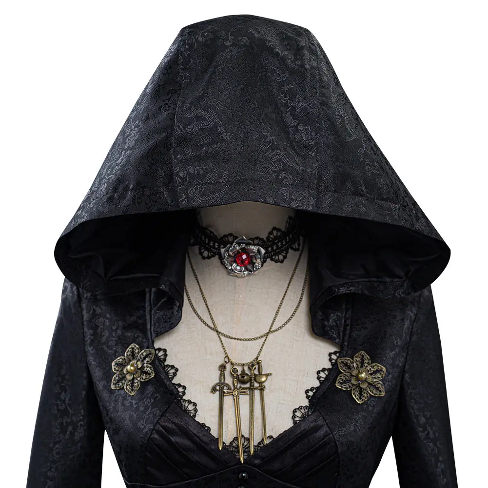 Fantasia Resident Village Vampire Moth Lady Evil Cosplay Lady Dimitrescu Costume Women Dress Disguise Halloween Carnival Suit