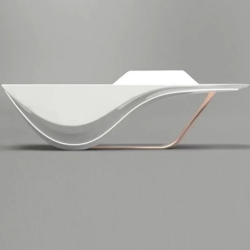 Lada recepcyjna Biurko Długie Nowoczesne Luksusowe Meble Biuro Bank Estetyczny Salon Mównica Prosty Stół Recepcyjny Profesjonalna Kawiarnia