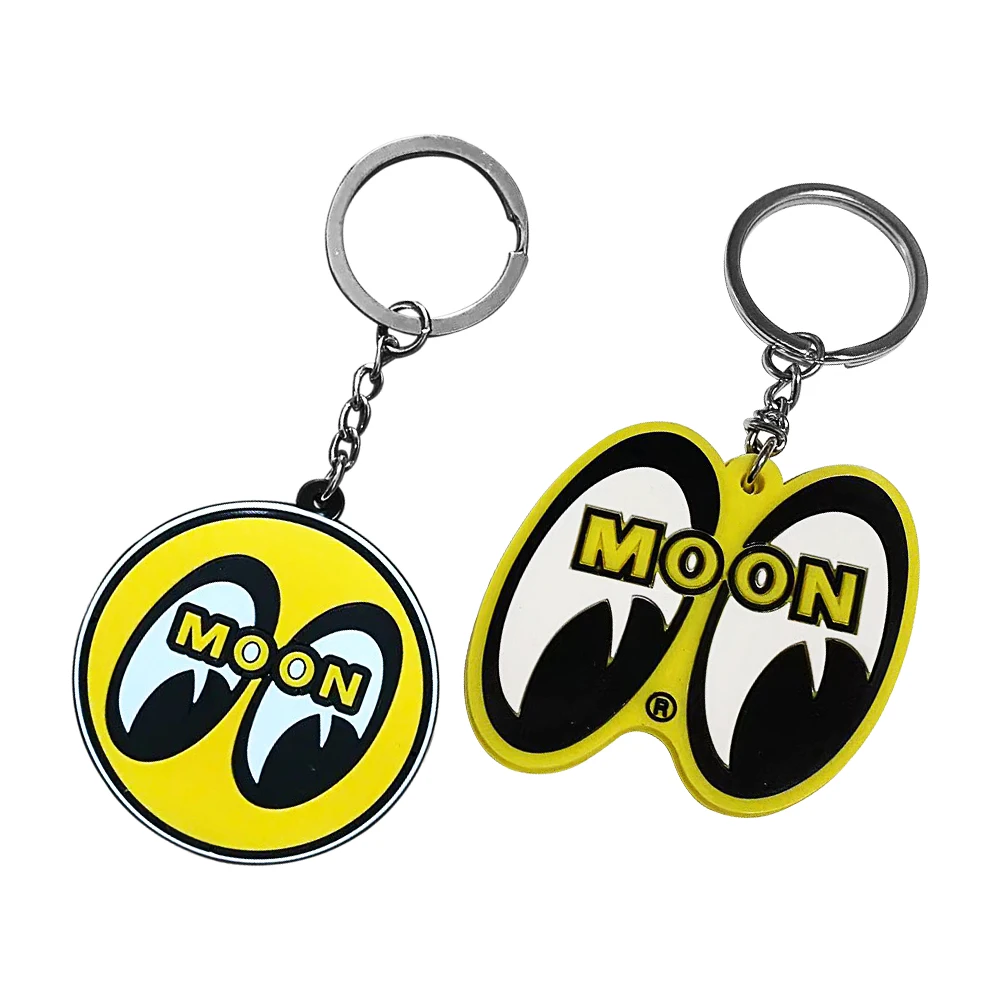 Car Keychain Kawaii Mooneyes JDM Style Cute Anime Things Key Tag Cartoon Key Strap Wrist Key Chain Key Rings Key Holder