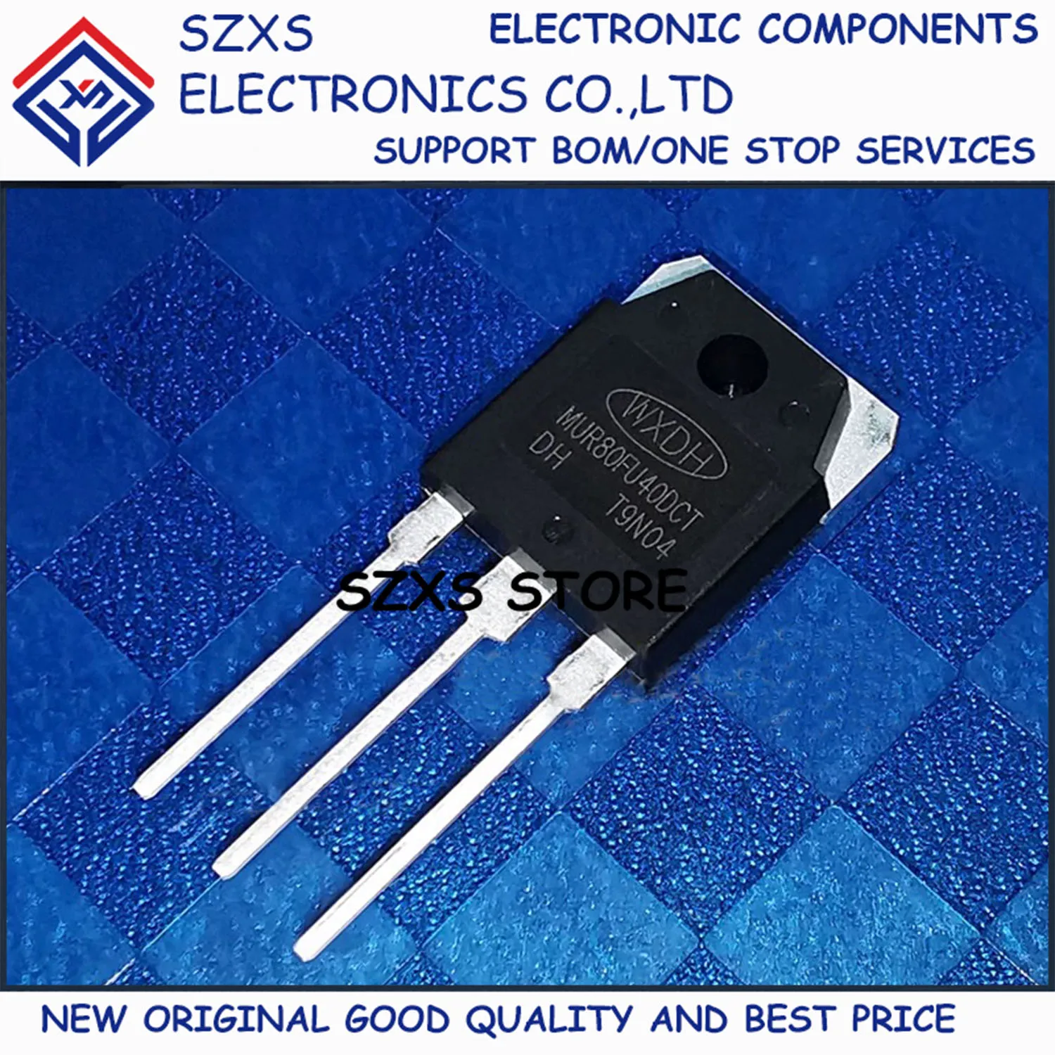 

New Original 10Pcs MUR80FU40DCT TO-3P 400V 80A Fast Recovery Diode In Stock Electronic Components Good Quality