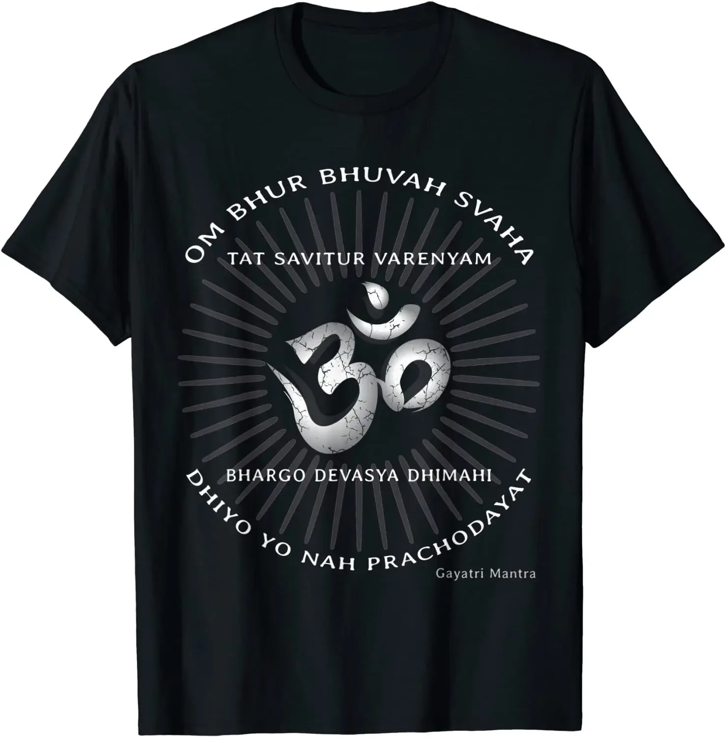 Gayatri Mantra Shirt Om Symbol Spiritual Indian Sanskrit T Shirt. Short Sleeve 100% Cotton Casual T-shirts Loose Top Size S-5XL.