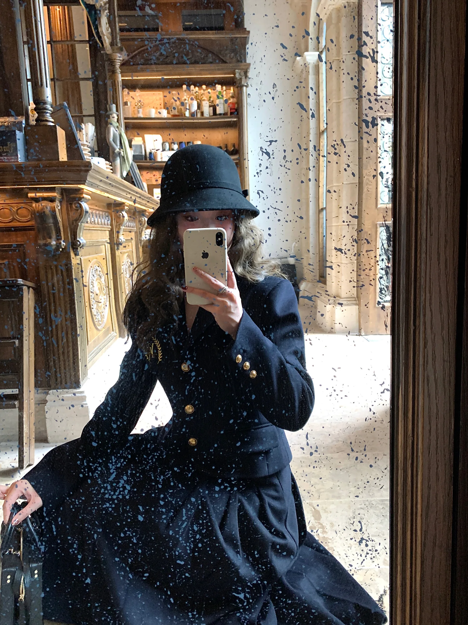 Audrey Miss Wool Thi Tweed Embroidered Suit Jaet Pleated Skirt Faionable Winter Outfit for Young Women 8-25 Years Old