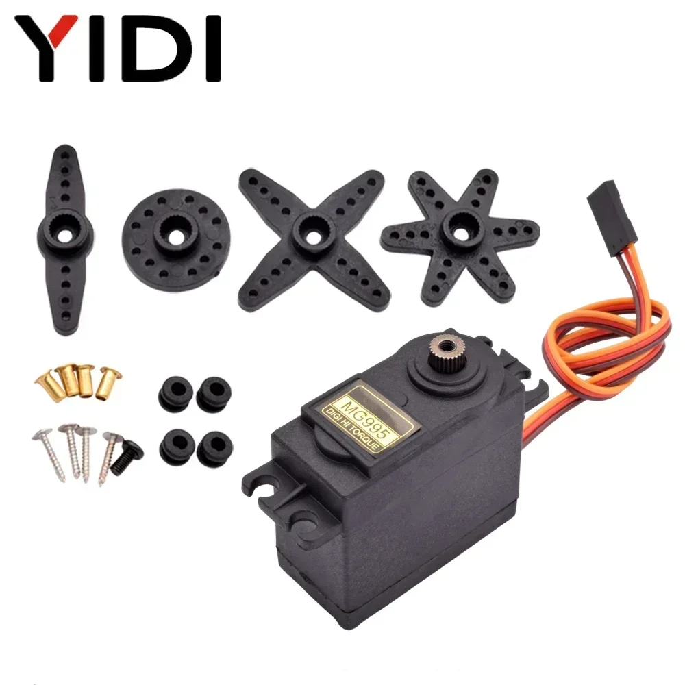 5pcs 180 360 MG995 Arduino Metal Gear Micro Servo Motor Servomotor For DIY RC Car Robot Helicopter Model Remote Control Aircraft