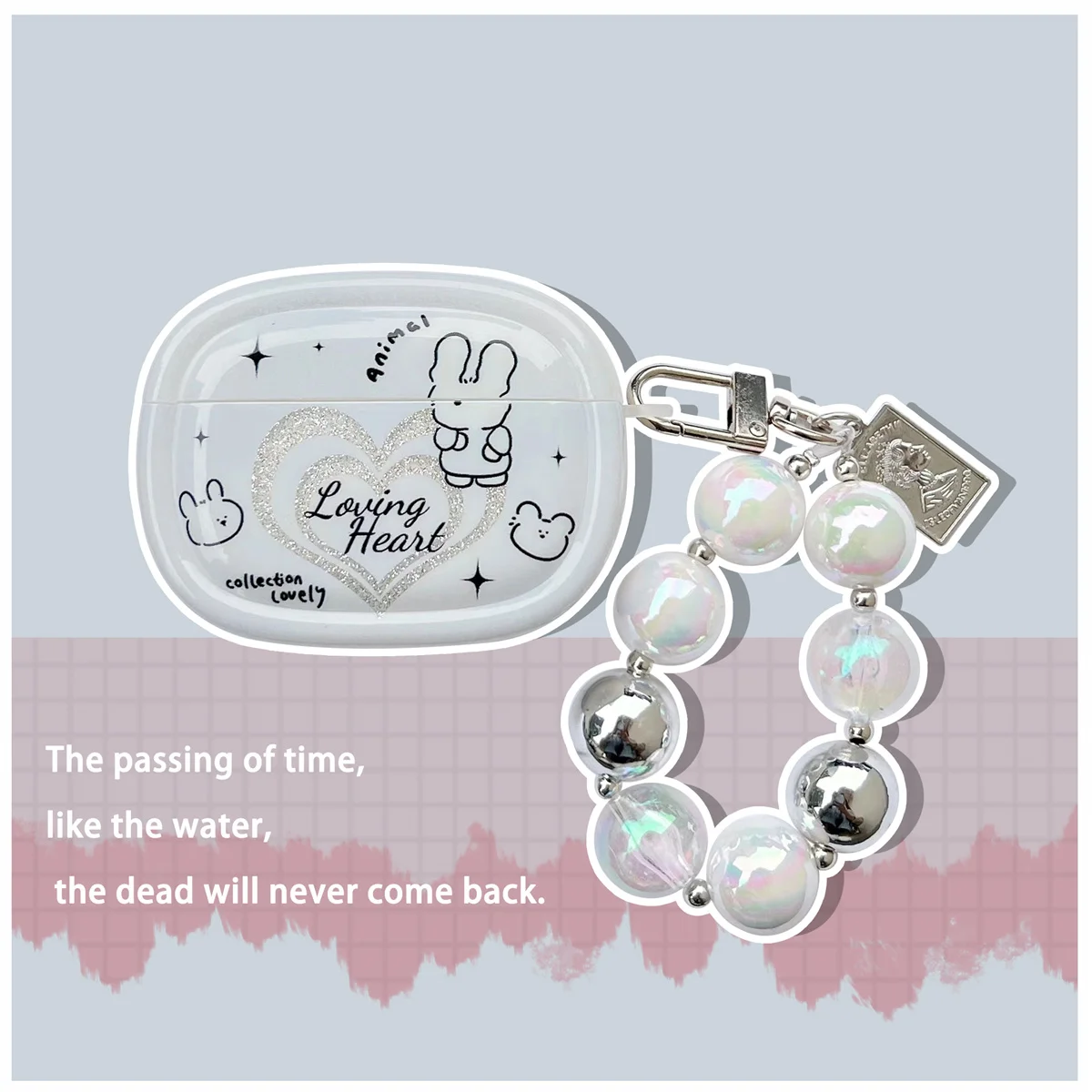 เคสชุดหูฟังแวววาวลายหัวใจสำหรับ Apple airpods 3 Pro 2 1เคสกระต่ายนิ่มสร้อยข้อมือฝาครอบกล่องหูฟังบลูทูธไร้สาย