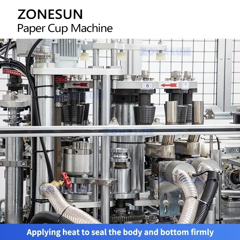 Zonesun ZS-PC1 ماكينة صنع الأكواب الورقية الأوتوماتيكية ماكينة صنع فنجان القهوة ماكينة صنع الشاي معدات تشكيل الأكواب