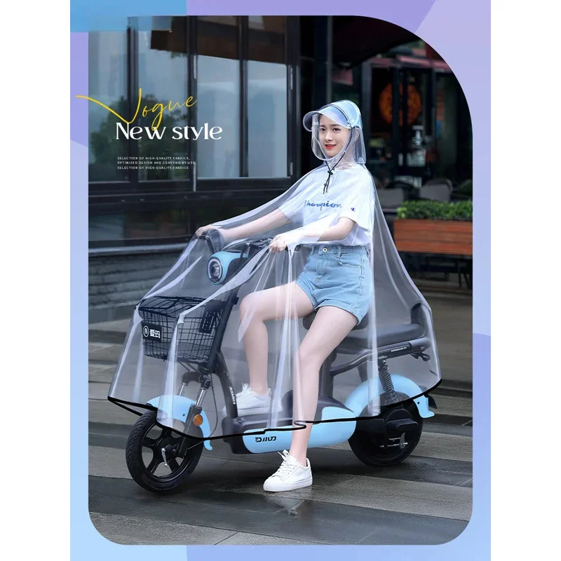 Unisex PVC High Transparency Raincoat, Full Clear Visible Navigation Rainwear for Outdoor Cycling and Electric Vehicle Driving