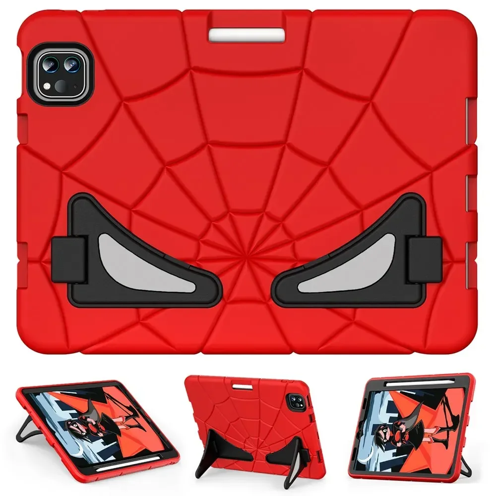 For ipad Pro 11 inch 2022/2021/2020/2018 Case A2316 A2588 Kids Tablet cover Silicone+PC for iPad Air 4th Air 5th Gen 10.9 spider