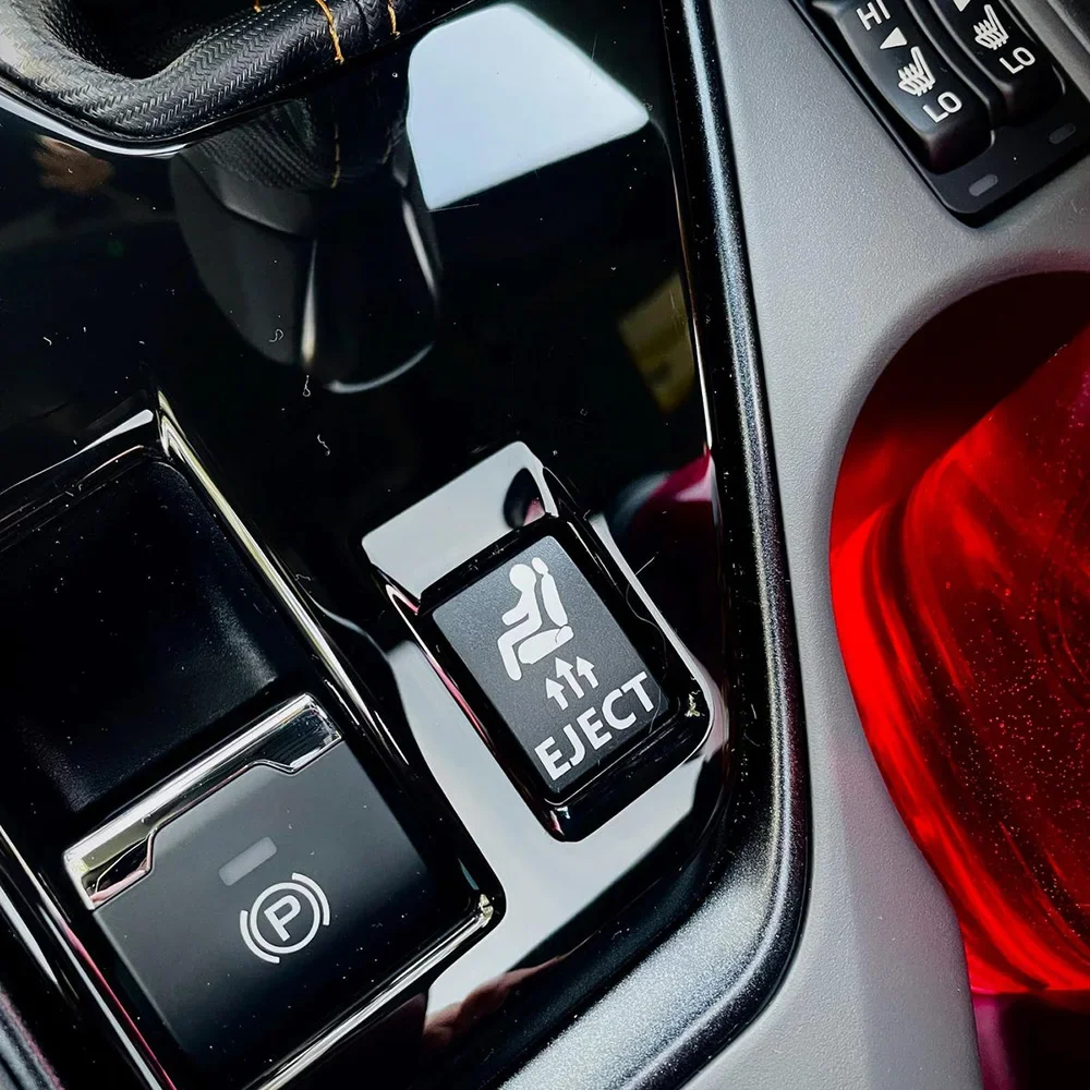 Lustige Autoaufkleber mit gefälschtem Auswurfknopf, leere Vinyl-Aufkleber, kreative Auto-Innendekor-Accessoires – Detail 2