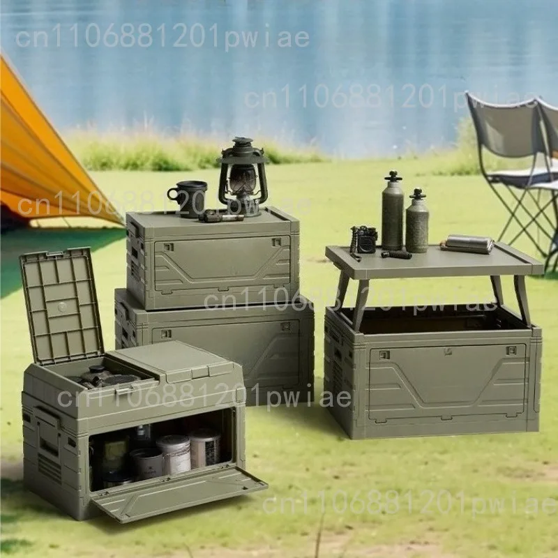 Portable Outdoor Cam Storage Box Large Capaci Staable Vehicle Rear Trunk Organizer Picnic Supply Container