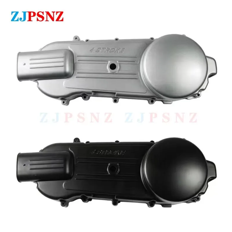Motorcycle Long Case Left Side Crankcase CVT Belt Cover GY6 150 125CC 150CC Protect Engine ATV Go-Kart Scooter Moped Silver