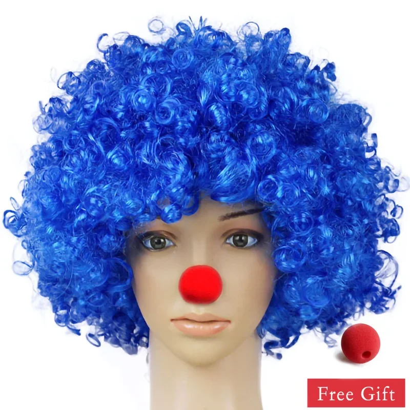 Colorful Clown Wig Afro Curly Synthetic Cosplay