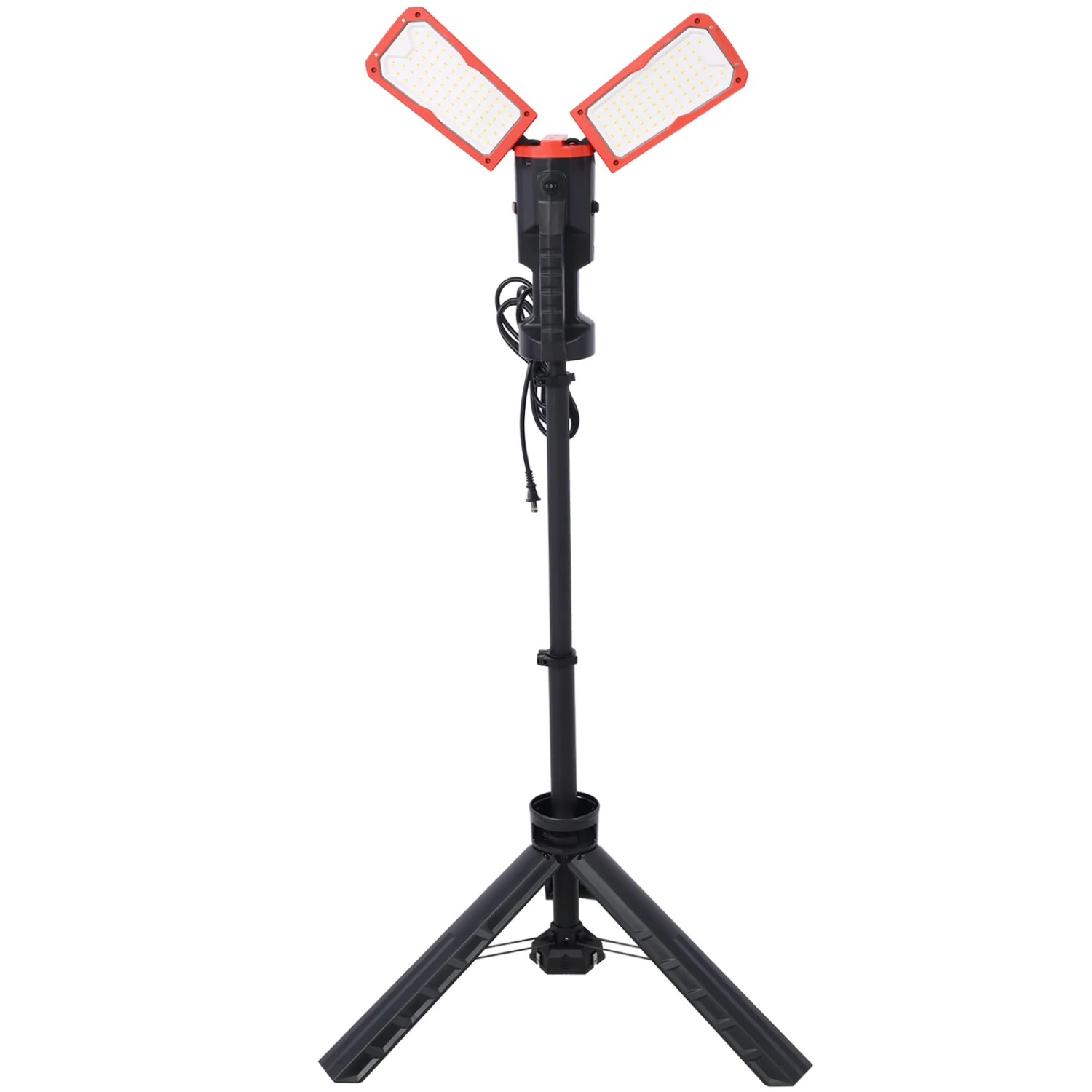 

10000 Lumen 100 Watt Dual-Head LED Work Light with Telescoping Tripod, Work Light with Stand Rotating Waterproof Lamps and 9 9Ft