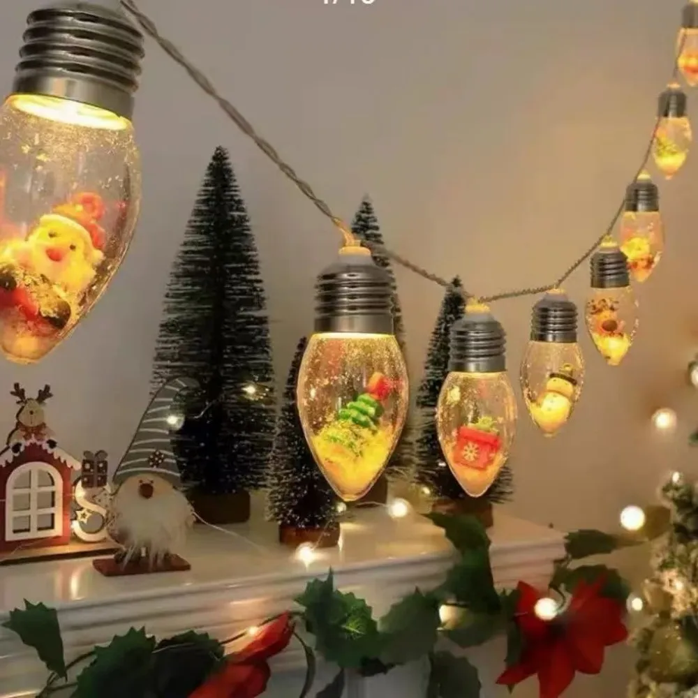 1PC 1.5M10LED Battery Box Pinecone Ball Bubble LED Light String, Excluding Battery, Used for Party, Room Christmas Decoration