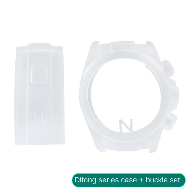 Capa protetora peças de relógio para rolex 40mm 41mm daytona preto verde água fantasma iate caso dial relógio fivela silicone protetor