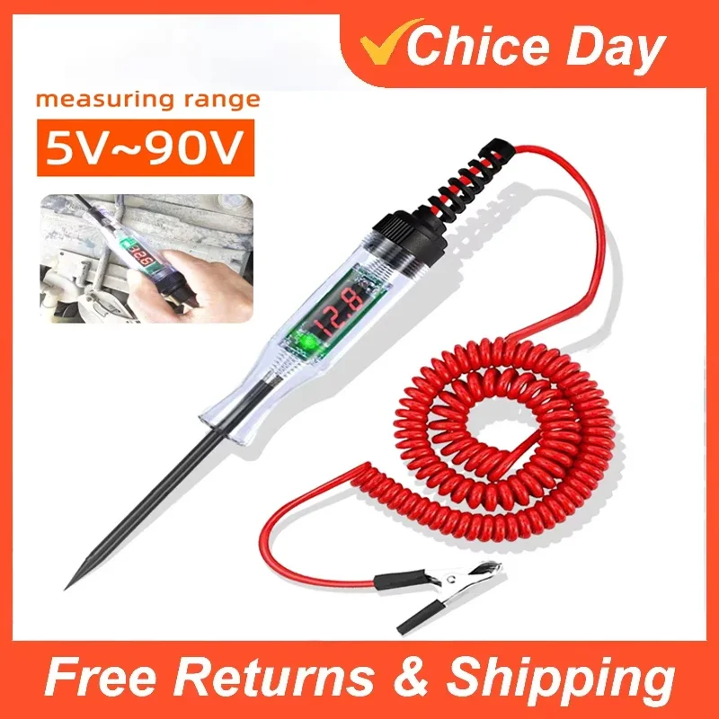 

Ручка для проверки цепи автомобиля, светодиодный дисплей, цифровой тестер напряжения, проверка электрического ремонта, автомобильный диагностический электрический зонд amagi