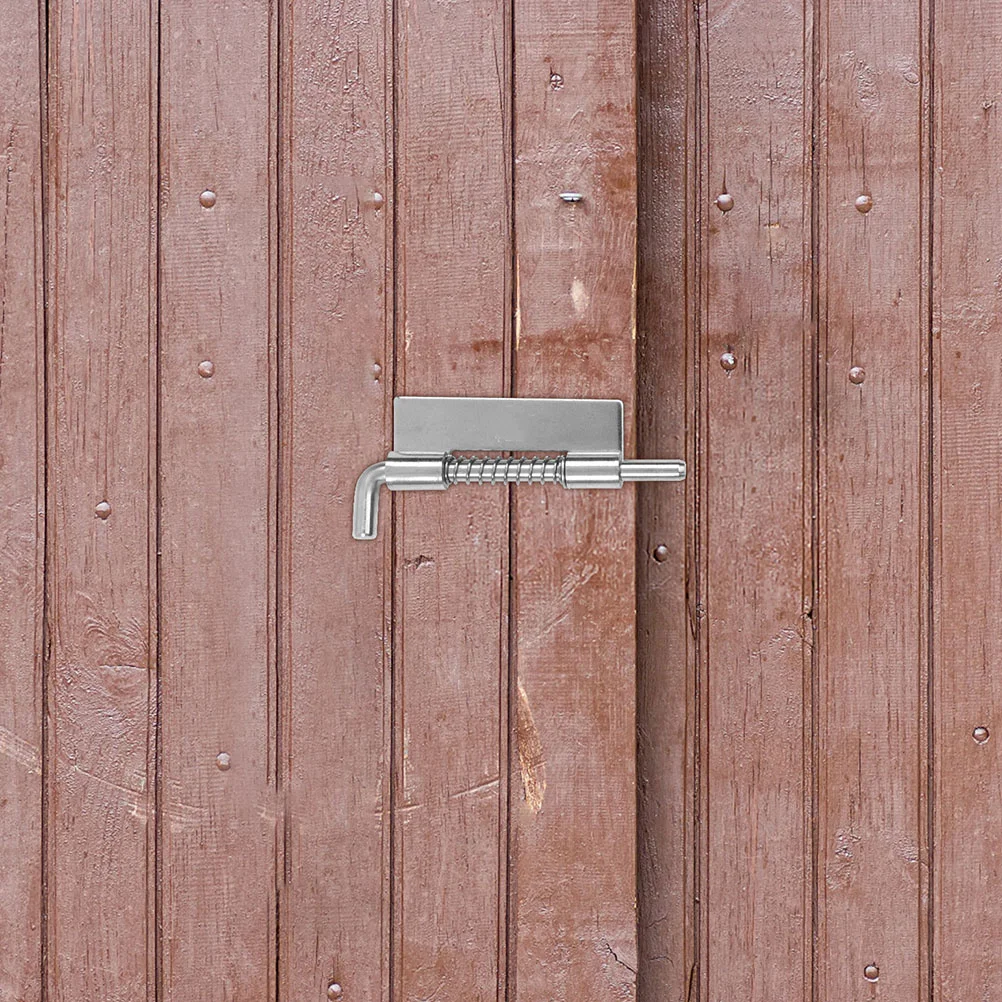 1 Buah Kunci Pintu Jendela Baja Tahan Karat dengan Pegas, Pengunci Keamanan Kuat Anti Karat untuk Gerbang, Kabinet, Kamar Mandi, Pintu Interior, Baut Geser