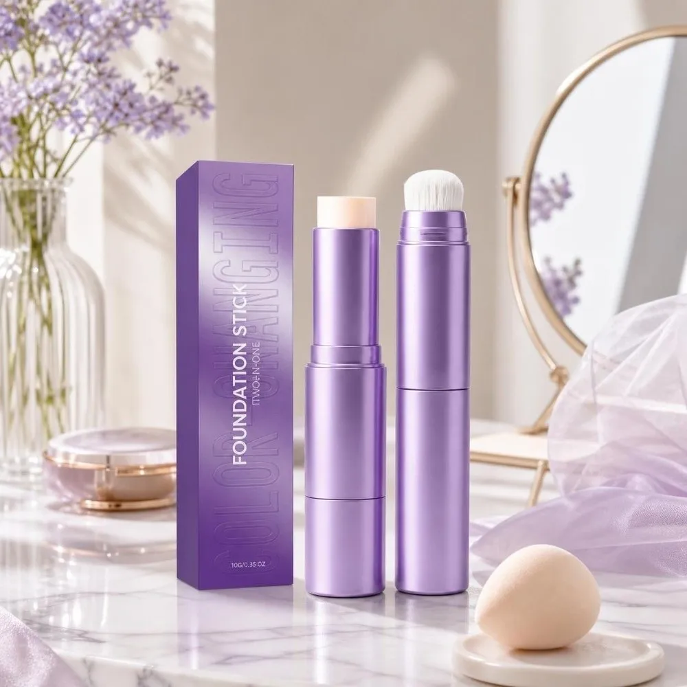 Lightweight Foundation Stick Smooth Texture Long Lasting Color Changing Foundation Hydrating Moisturizing Base Makeup