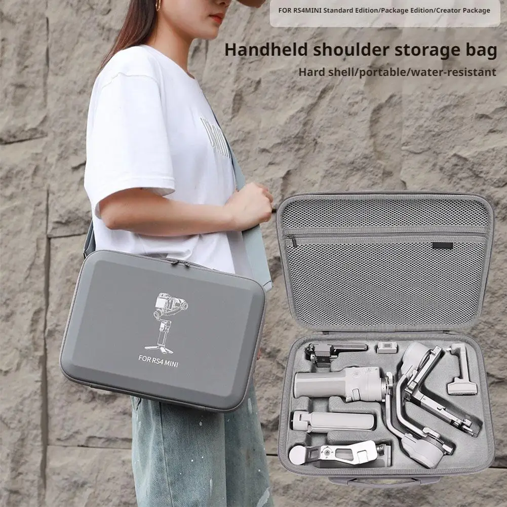 For DJI RS4 Mini Carrying Case Bag Portable Storage Box for RS4 Mini Stabilizer Waterproof Protective Backpack with Pockets