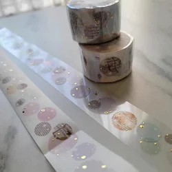 Ready Stock-Lovely Fairy Ball The World in Bubbles6 Shiny Washi PET Tape for Card Making Planner DIY Decorative Sticker