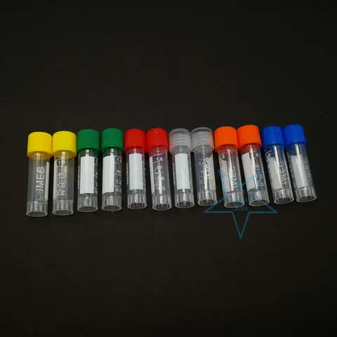 Leakproof Cryogenic Vial 500pcs/lot 1.8ml Cryogenic Vial Leakproof Low Temperature Storage Laboratory Freezing Tube