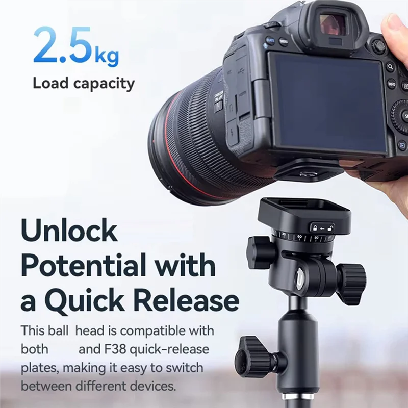 A003 Ulanzi TH02 Uka Cabeza de bola con 360 °   Cámaras Fordslr de conmutación tovertática horizontal de liberación rápida y panorámica