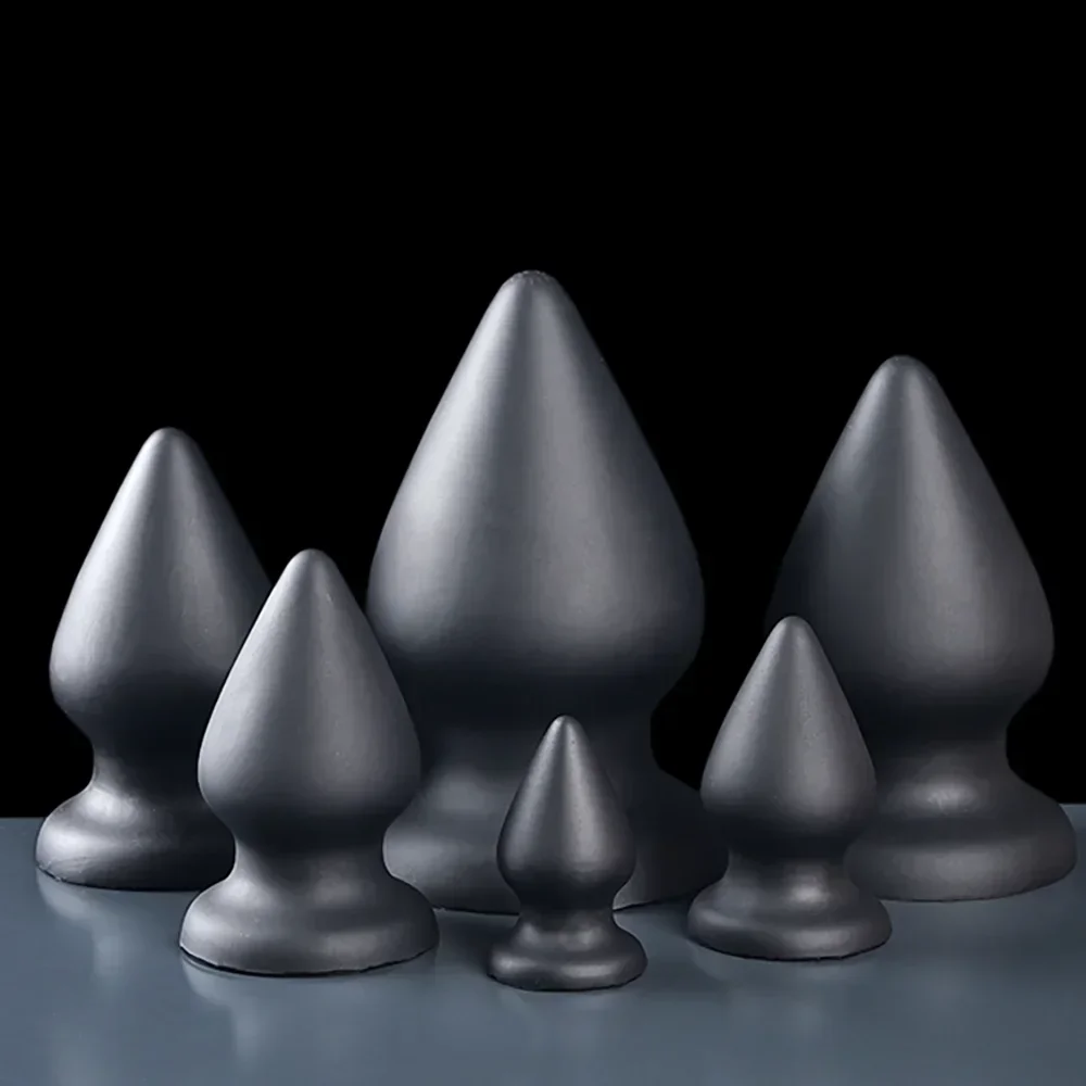 S-XXXL Huge Anal Plug Liquid Silicone Soft Conical Butt Plug Big Anal Dildos for Women Men G-spot /prostate Massage 18+ Sex Toys view 4