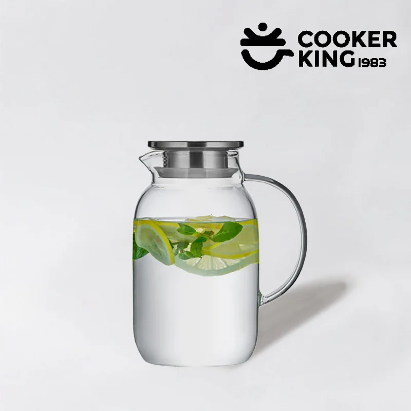 

COOKER KING 1,8/2,5 л стеклянный чайник для воды из боросиликатного стекла большой емкости чайник высокая термостойкость для офиса