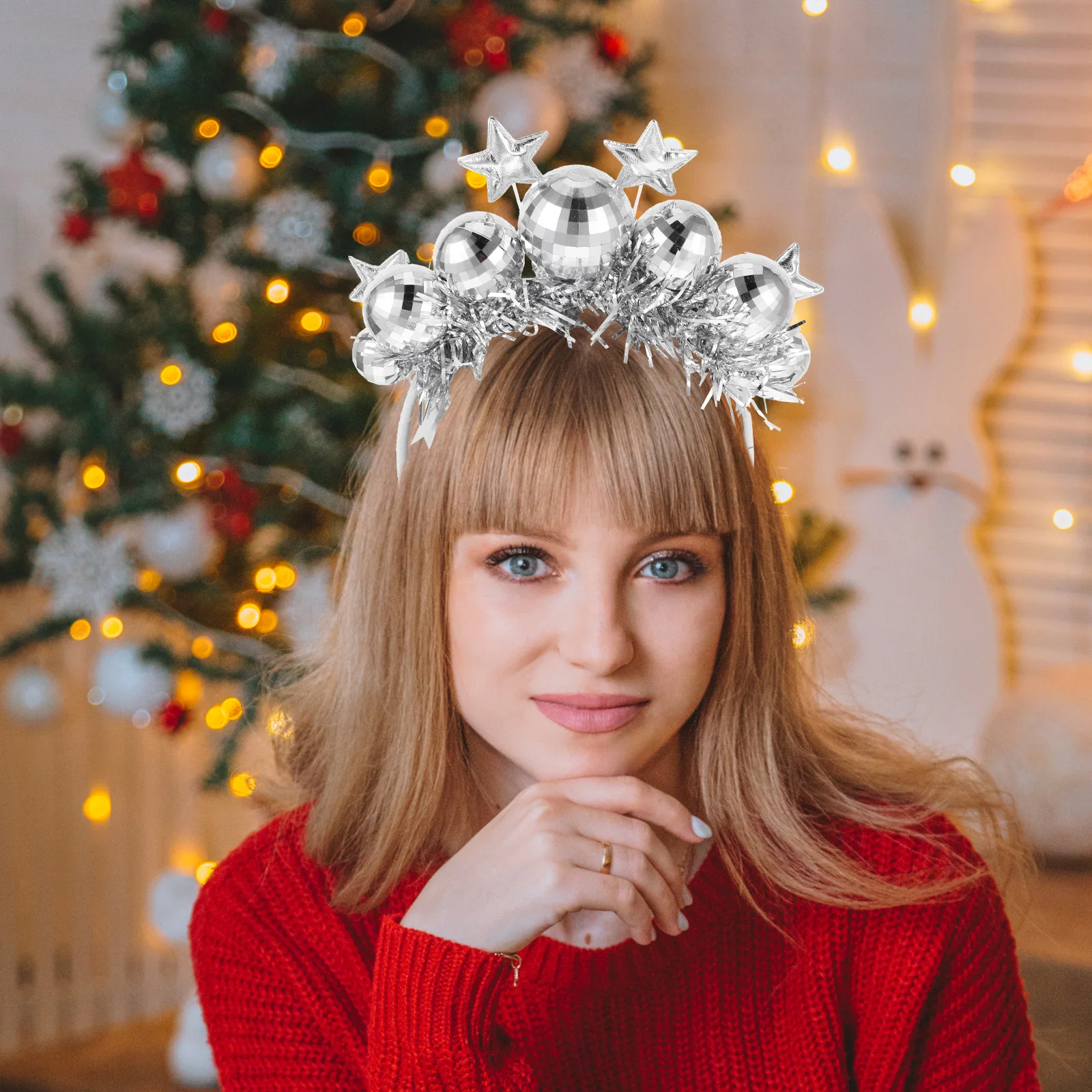 

Disco Headband Ball Headbands Button Headpiece Women Cowgirl Costume Party Hats Decorations Holiday Gifts New Years Eve
