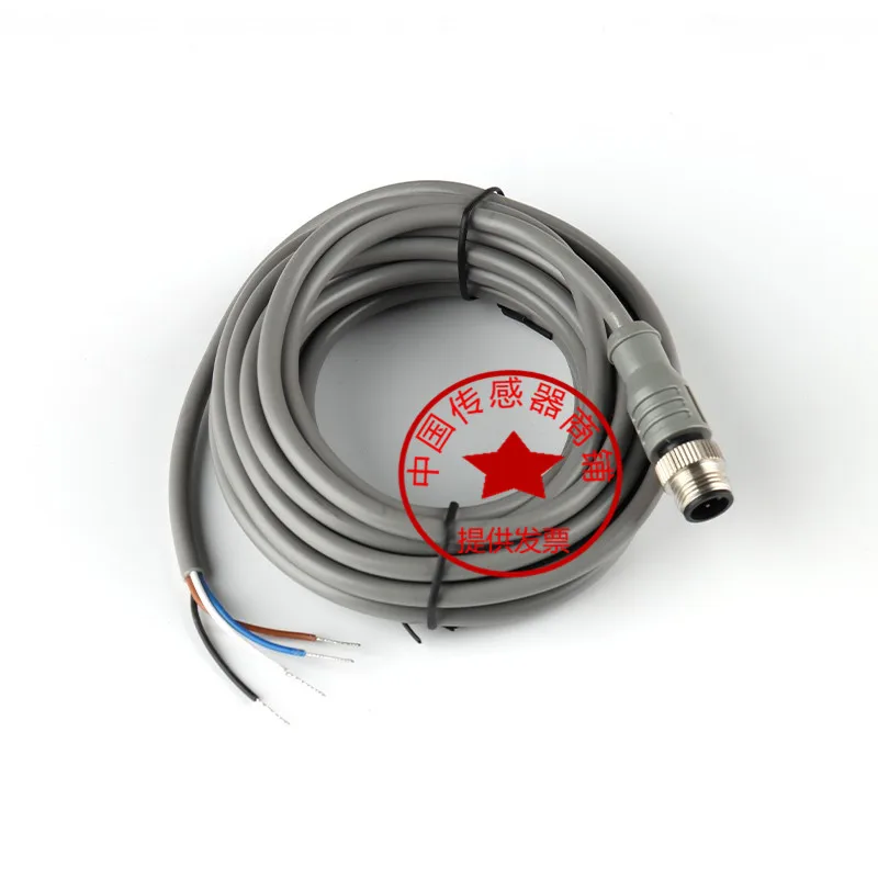 ELCO Proximity Switch Connection Cable 3-Core 5m CO12.4-2 CB12.4-5 Straight Head C8 CBO8.3 for Industrial Automation
