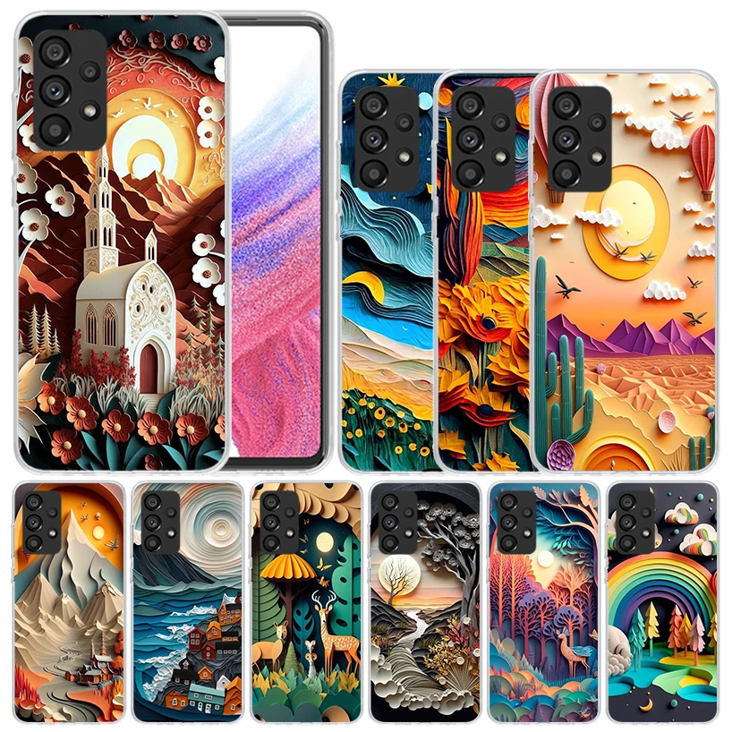 Natural Trees in Mountain Ranges for Samsung Galaxy A15 A14 A13 A12 A55 A54 A53 A52 Phone Case A35 A32 A33 A34 A25 A22 A23 A24 A