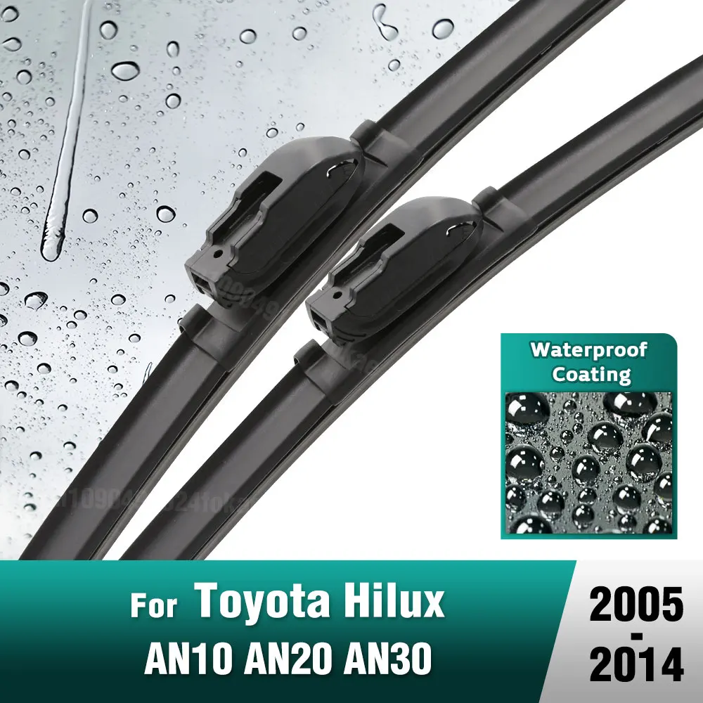 Silicone & rubber  Front Wiper Blades Set For Toyota Hilux AN10 AN20 AN30 2005 - 2014 Windshield Windscreen Window 21