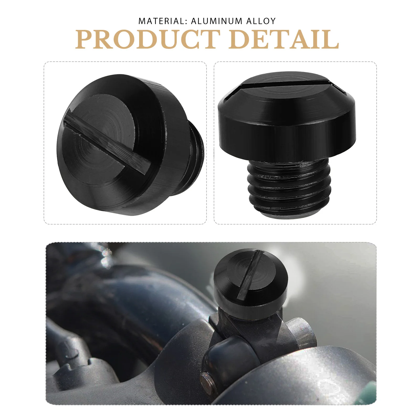 

2pcs Motorcycle Mirror Hole Screws Electroplating Dustproof Waterproof Mirror Blanking Plugs For Rear View Protection Chrome