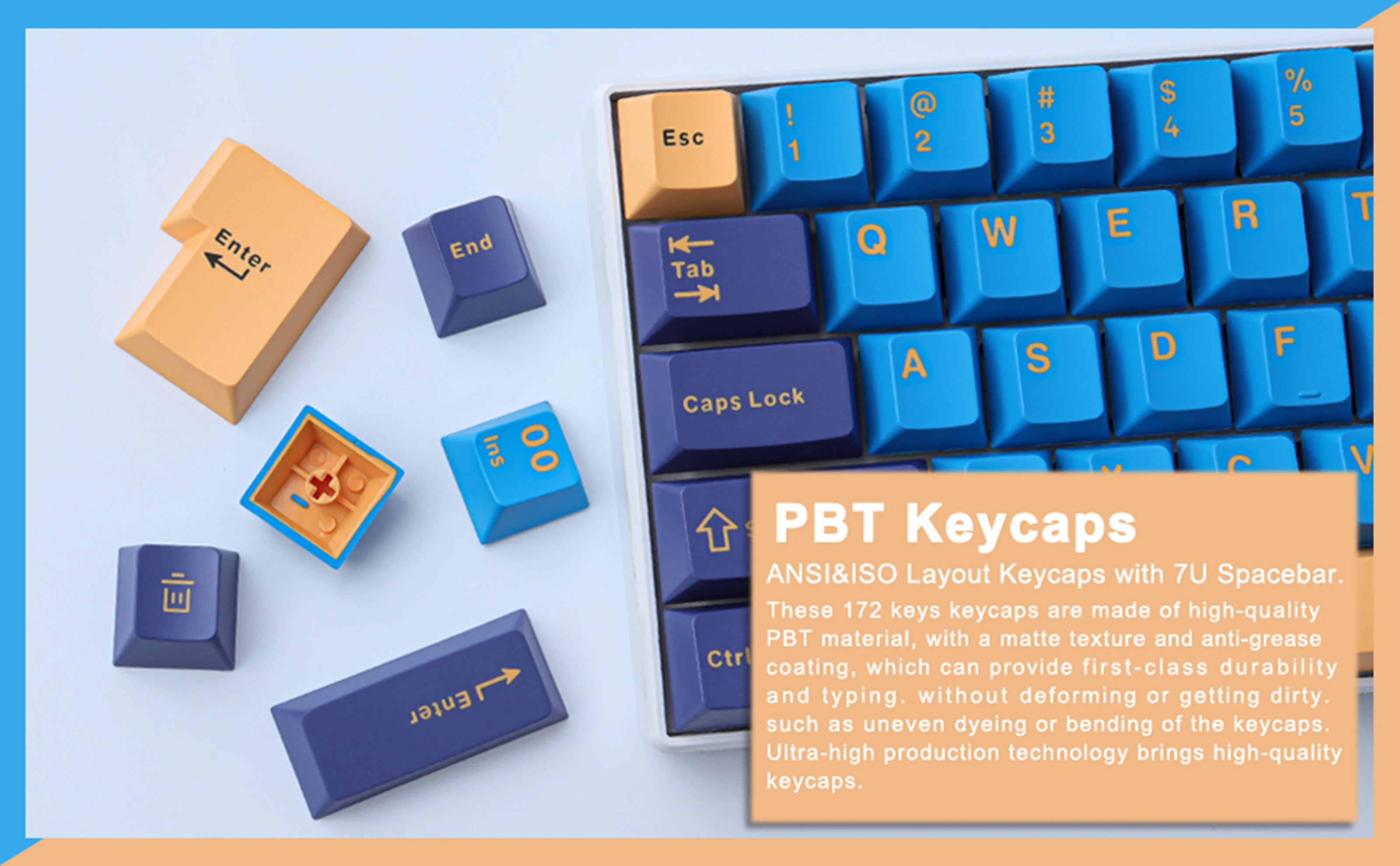 GMK-Tapa de tecla Nautilus, accesorio PBT de doble disparo, personalizado, para teclado mecánico, 172 teclas