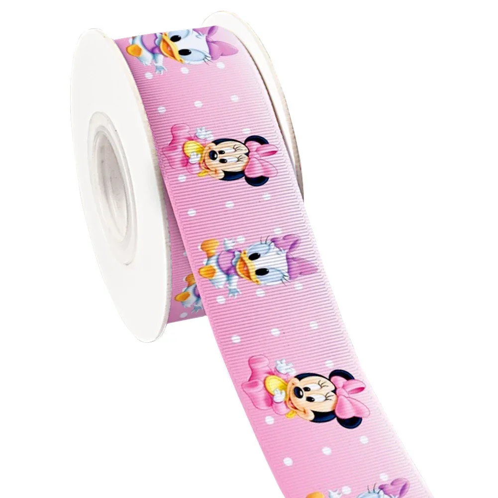 Baby Disney Mickey Minnie Donald Duck Goofy Daisy Cartoon 10 Yards Grosgrain Ribbon for Cheer Bows