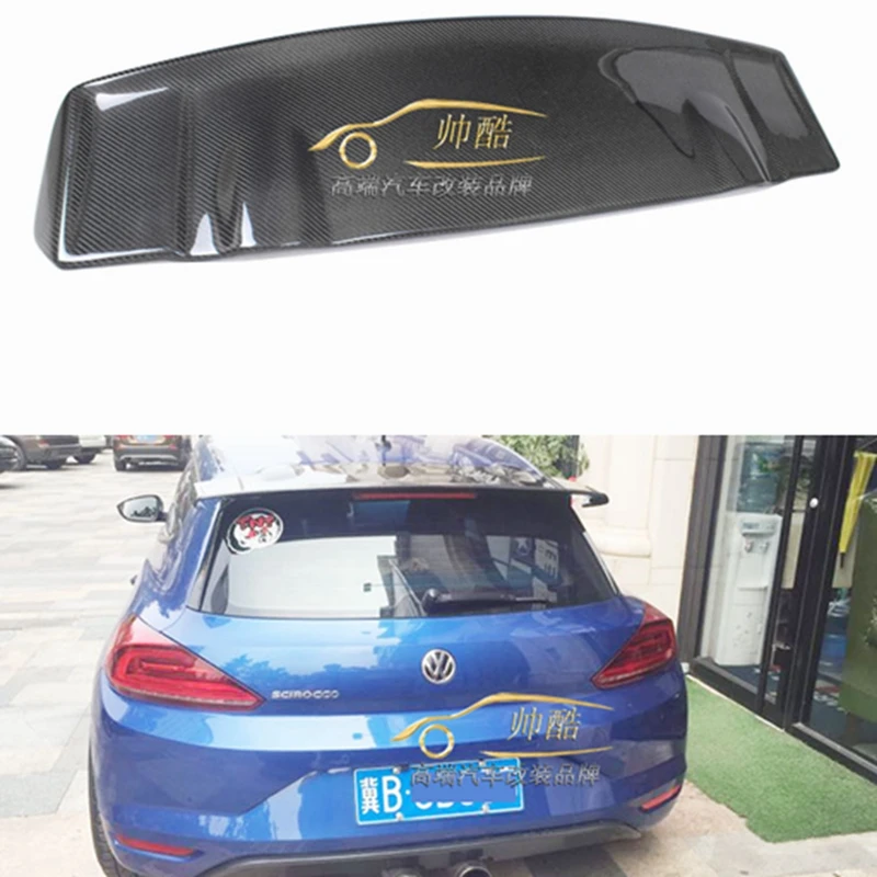 

Auto Part Carbon Fiber Rear Roof Lip Spoiler Trunk Boot Wing Car Styling Fit For Volkswagen VW Scirocco 2009-2017