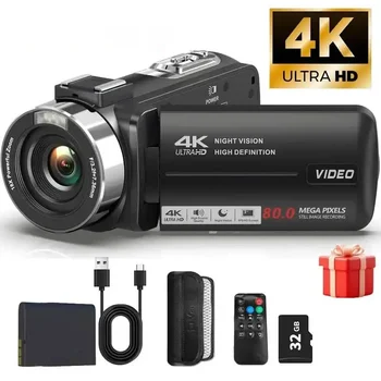 4K Video Camera Camcorder Ultra 80MP Digital Camera Vlogging Camera for YouTube 3.0 1