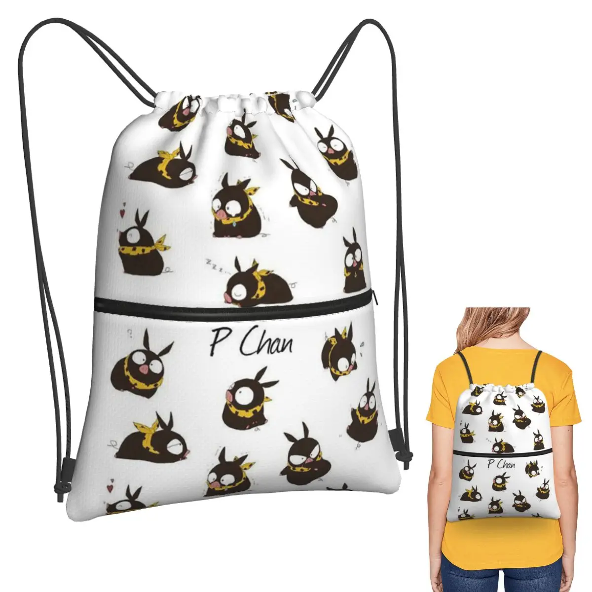 

Ranma 1/2 Saotome Pig Girls P Chan рюкзаки модные портативные сумки на шнурке сумка для хранения сумки для книг для путешествий студентов