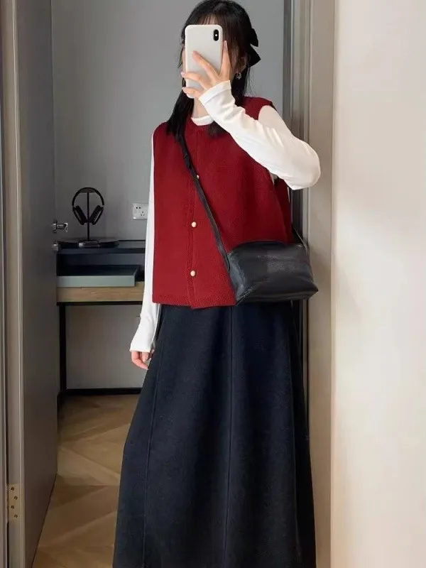 

Очень большой вязаный жилет унисекс на вес до 136 кг, весна-осень, свободный крой, с одной пуговицей, золотая пуговица, теплый, из полиэфирного волокна