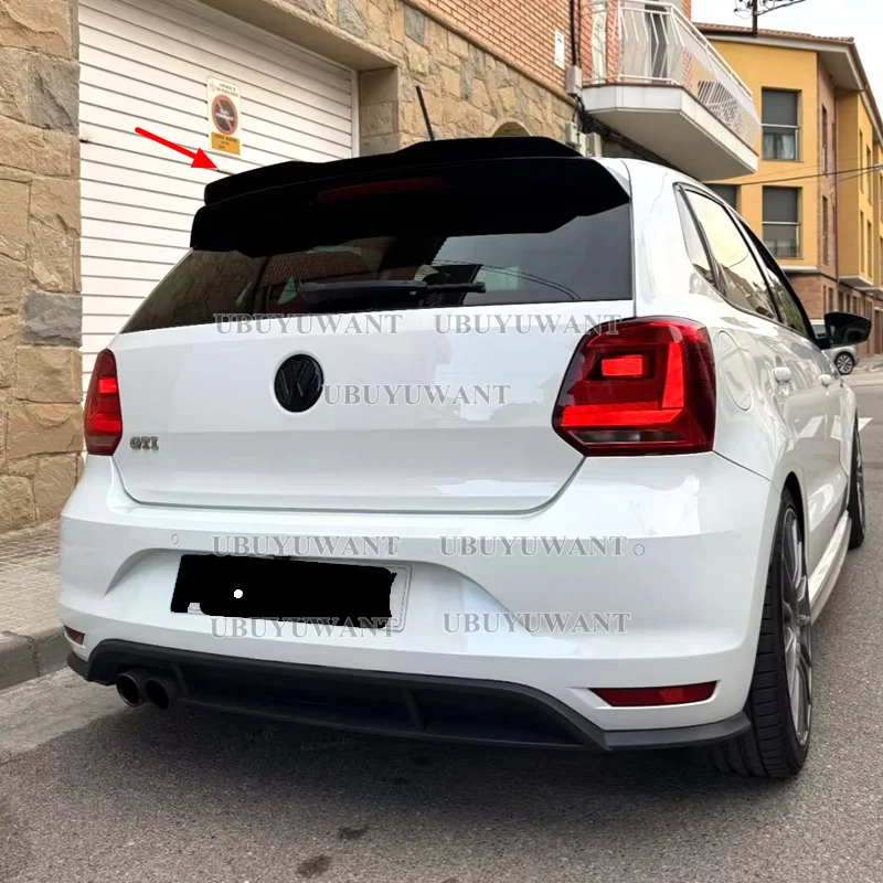 Heckdachspoiler für VW POLO MK5 GTI R-LINE Lippenflügelspoiler für Polo MK5 6R 6C ABS-Kunststoff-Heckfensterspoiler – Detail 1