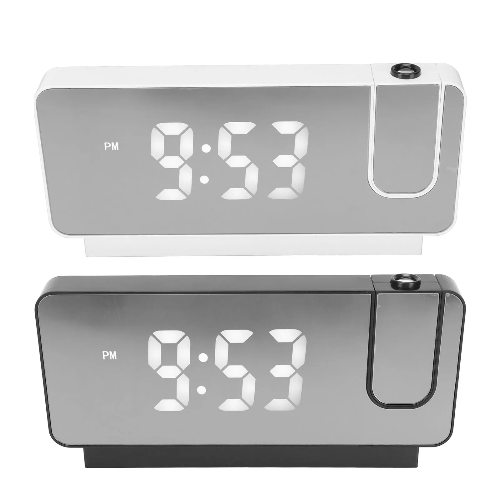 Projection Alarm Clock 180 Degree Wide Angle Projectable Clock USB Power Supply Flexible LED Screen Time Management for Home
