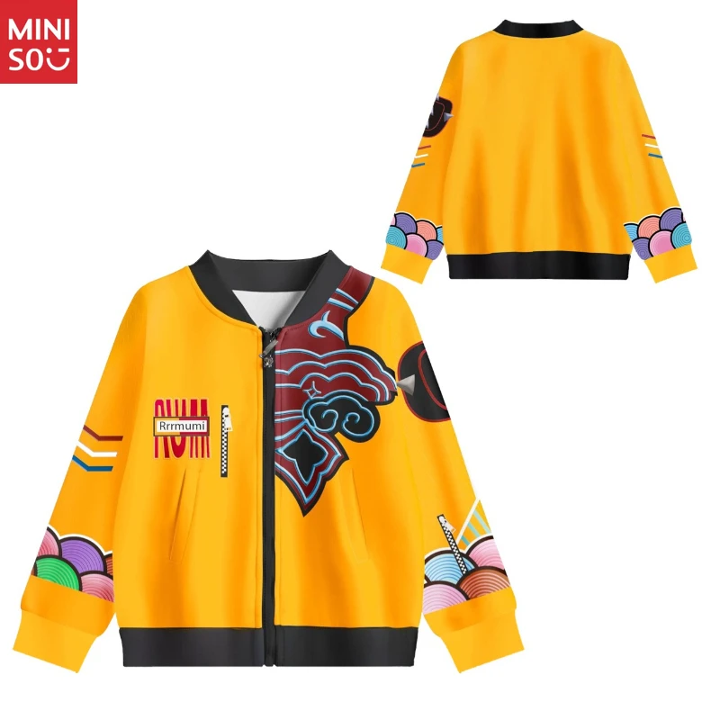 سترة بيسبول للأطفال من K-pop Demon Hunter، سترة كاجوال بسحاب مطبوعة برسوم كارتونية للأولاد والبنات