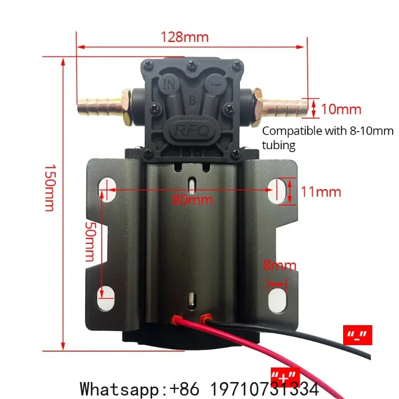 Upgraded 12/24V Electric Water-Oil Pump Self-Priming Diaphragm Pump Fuel Transfer Pump for Water Diesel Gas UTVs Vehicles Boats