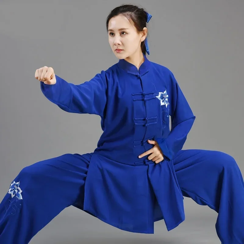 Tai Chi Uniforms Kung Fu Outfit Oriental Wushu Performance Costumes Chinese Warrior Costume Kungfu Taichi Wing Chun Suit 11029 G