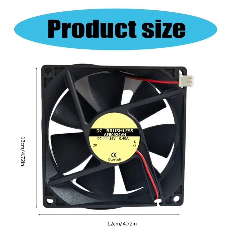 9025 Cooling Fan 90x25mm 24V 0.4A 81.47CFM Brushless Double Bearing 3500RPM for Computer Case Server Workstation Cabin