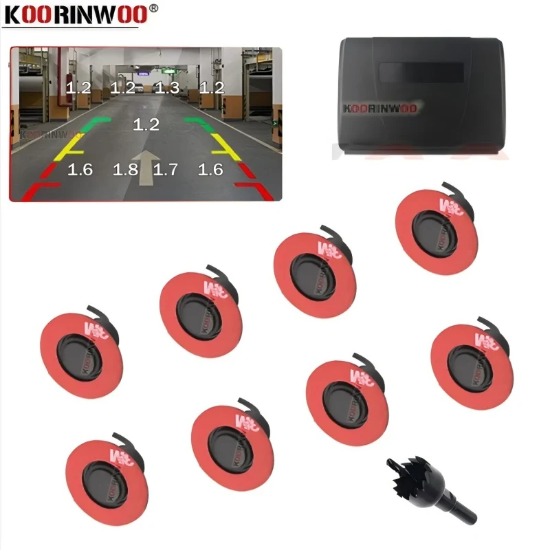 Car Parking Sensor Front And Back Auto Radar Kit Reverse Blind Zone Control AHD Monitoring System Vehicle Parktronic Accessories