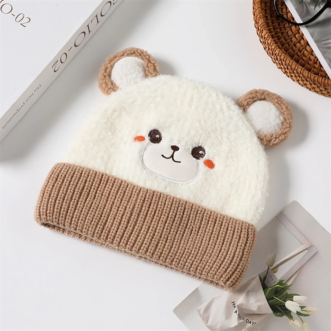 

Cute Cartoon Animals Baby Hat Winter Warm Knitted Baby Boys Girls Cap Beanies Soft Kids Pullover Cap