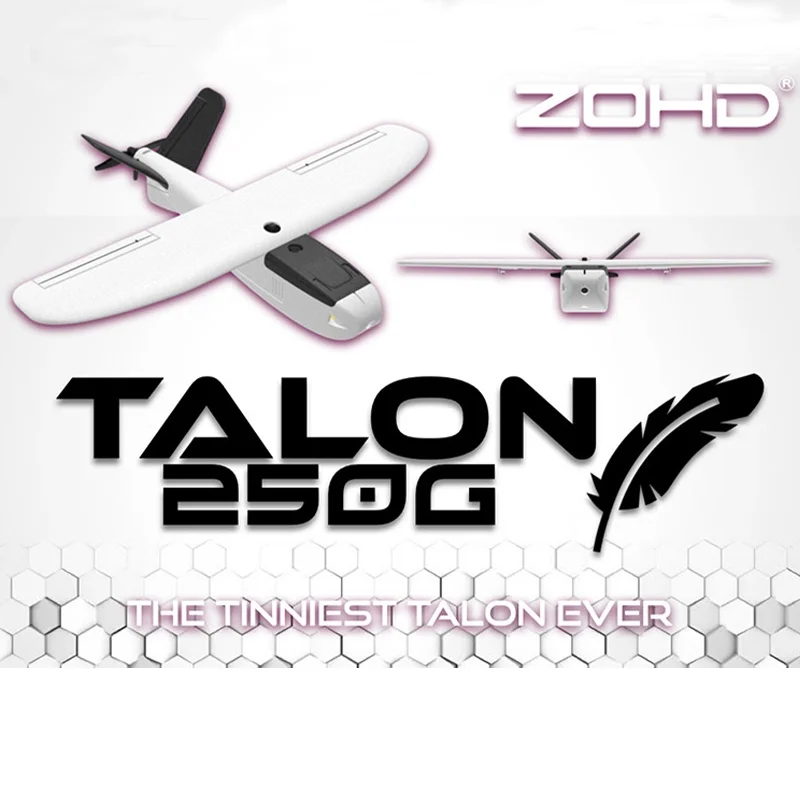 Zohd Talon 250g Small Fat Fixed Wing Fpv Light Small Convenient Model V Tail Aircraft Epp Material