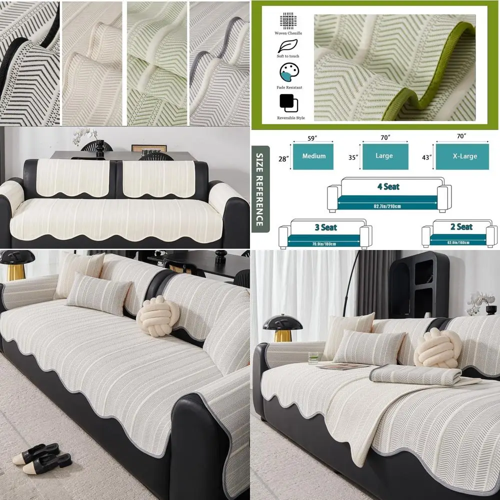 

Grey Washable Non-Slip Sofa Cover, Cooling Mat for Living Room and Bedroom, 28x28in/70x70cm