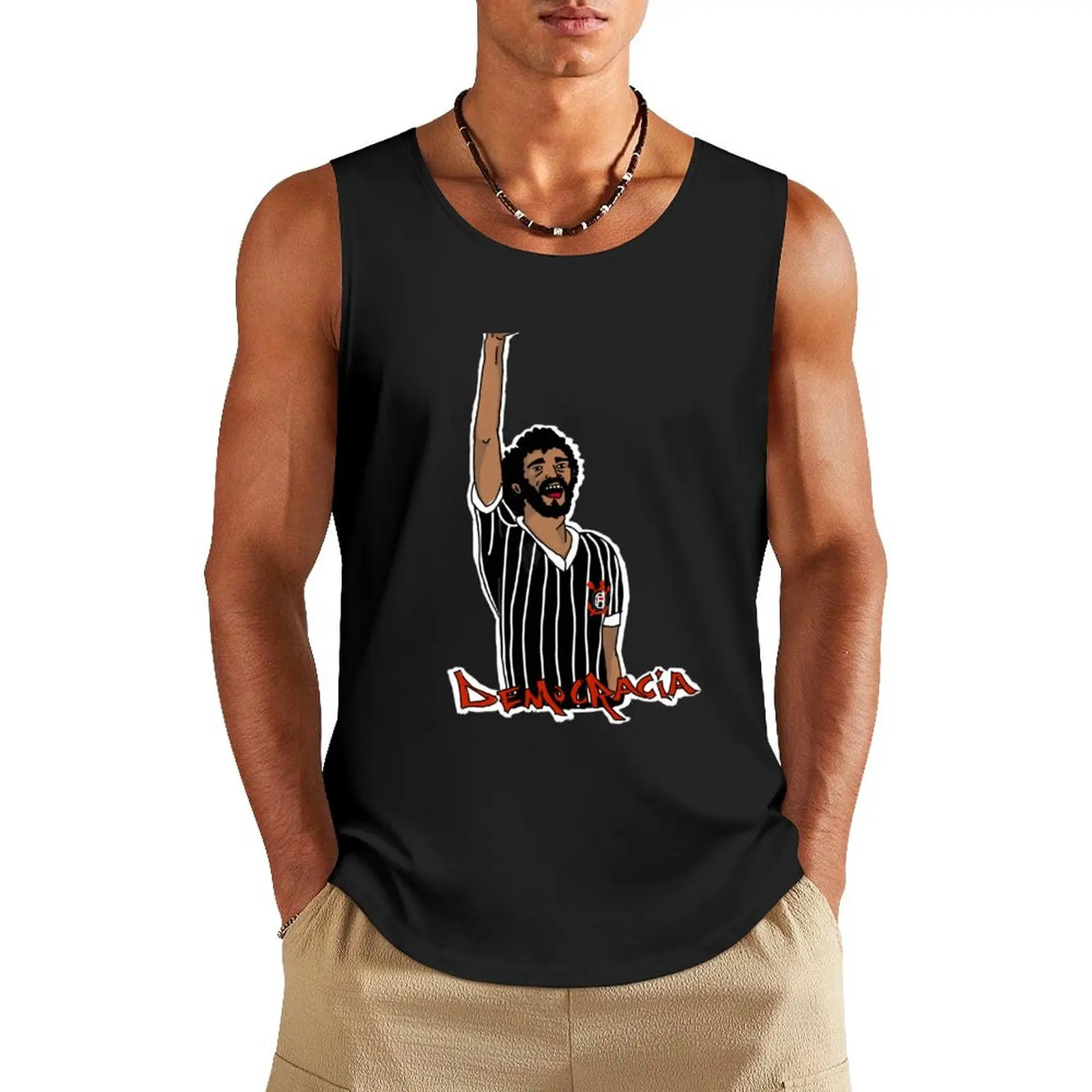 

Corinthians - Socrates - Democracy Tank Top gym men man sexycostume