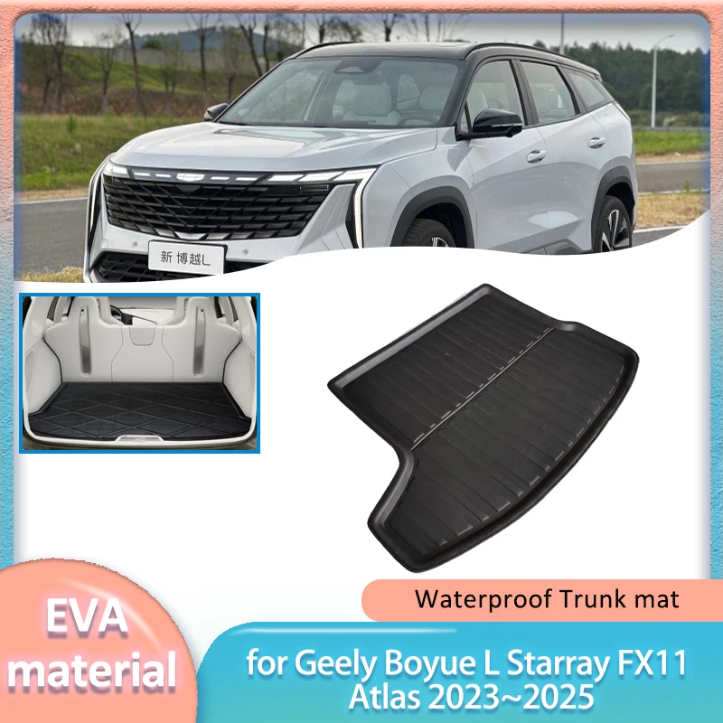 

for Geely Boyue L Starray FX11 Atlas 2023~2025 Car Trunk Mat Boot Liner Cargo Floor Carpet Waterproof Cover Pad Part Accessories